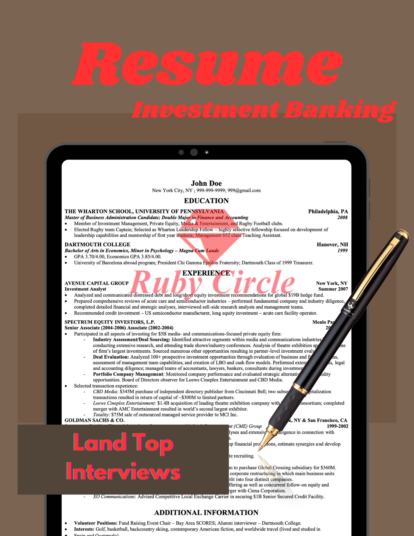 Resume - Investment Banking 2