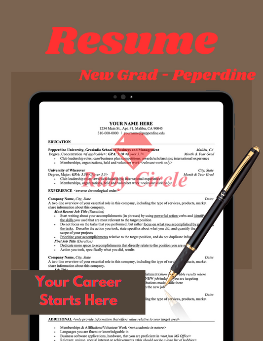 Resume - New Grad - Pepperdine