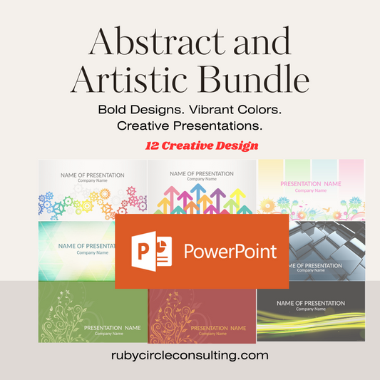 Abstract and Artistic PowerPoint Template Bundle – Bold & Vibrant Designs