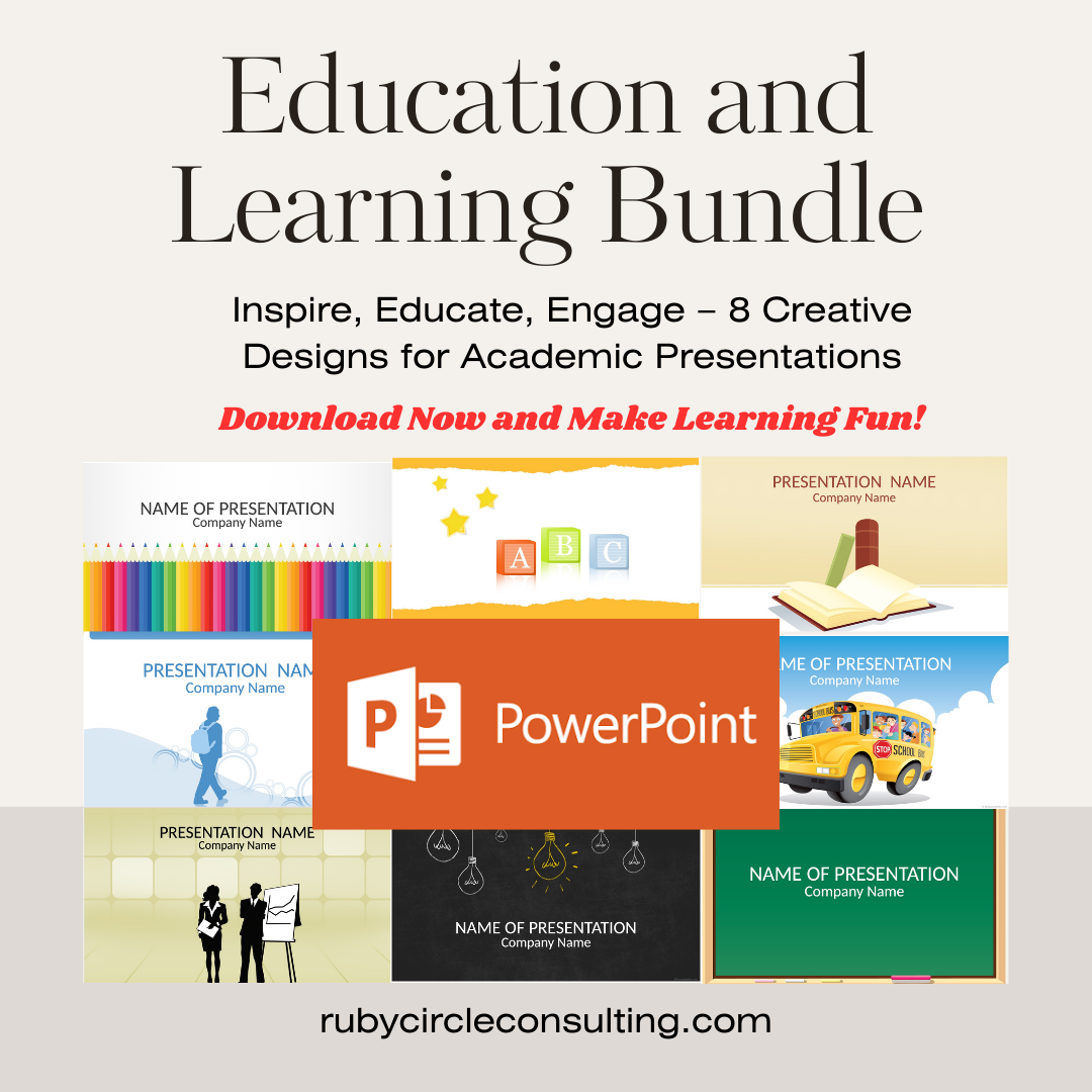 Education and Learning PowerPoint Template Bundle – Inspiring Academic Designs